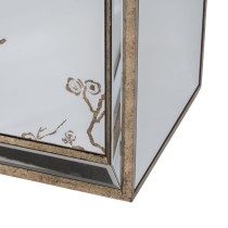 Sideboard CHLOE Golden Mirror Crystal MDF Wood 80 x 40 x 108 cm