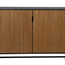 Sideboard ORLEANS Black Natural Iron MDF Wood 204 x 40 x 81,5 cm