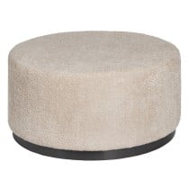 Puff Schwarz Beige Metall Kiefernholz Holz MDF 80 x 80 x 41 cm