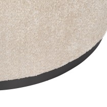 Pouffe Black Beige Metal Pine MDF Wood 80 x 80 x 41 cm