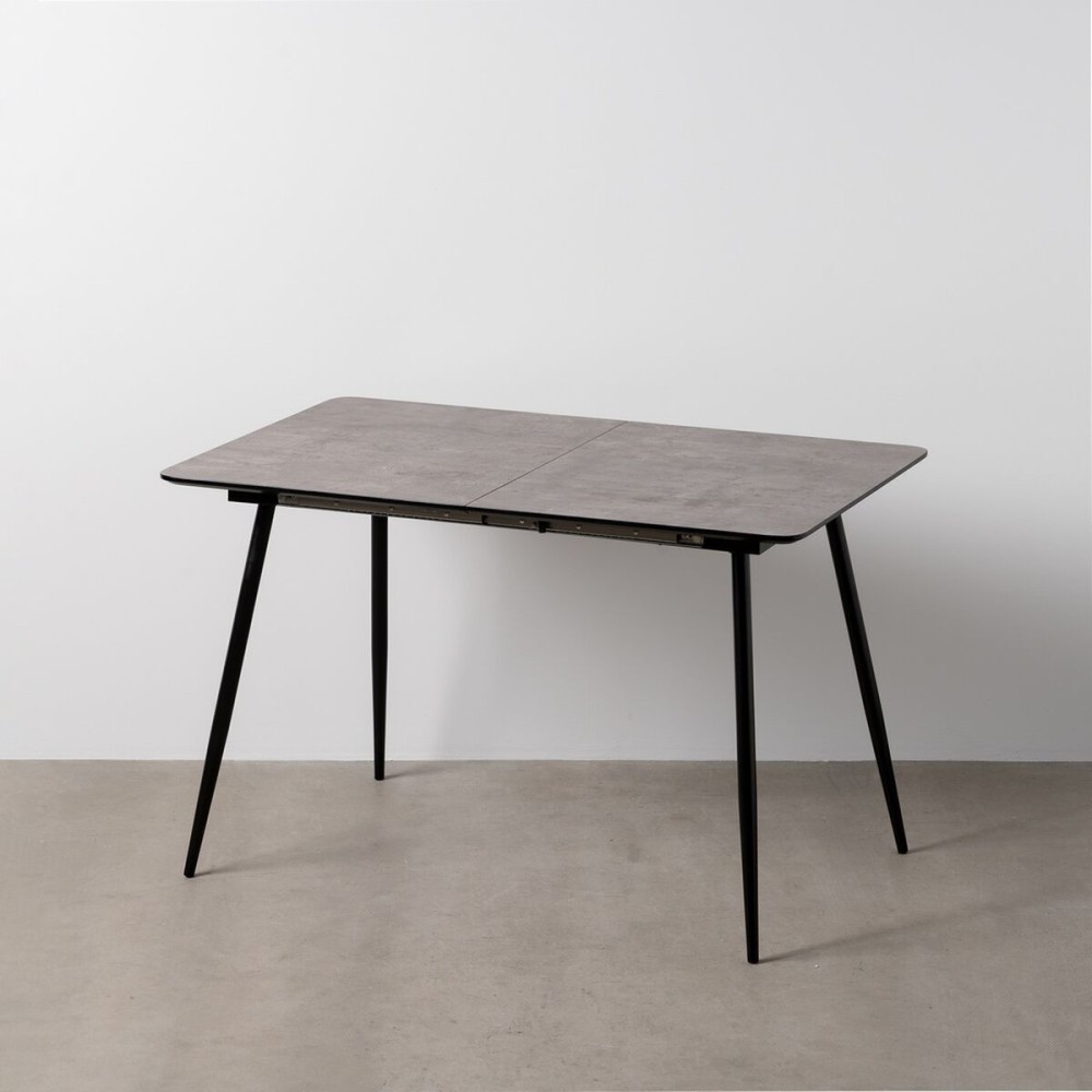 Expandable table Black Grey Iron 120 x 80 x 75 cm