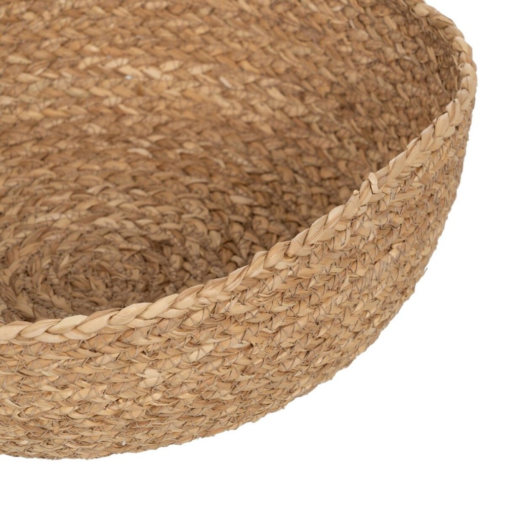 Decorative basket Natural Fibre 34 x 34 x 11 cm (3 Units)