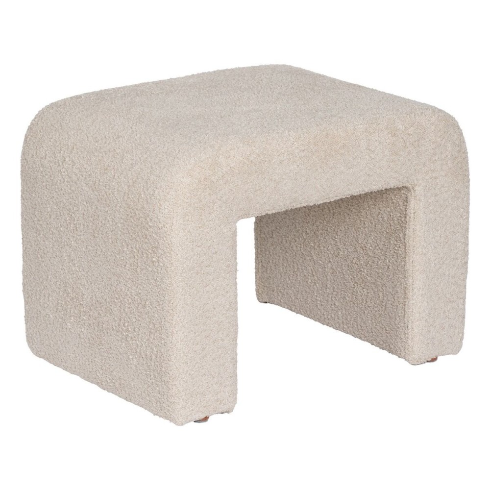 Pouf Beige Polyester 67 X 48 X 47 CM