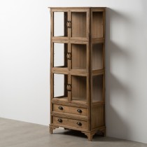 Présentoir Naturel Verre Bois d'épicéa 72 x 39 x 175 cm