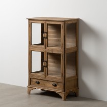 Présentoir Naturel Verre Bois d'épicéa 72 x 39 x 116 cm