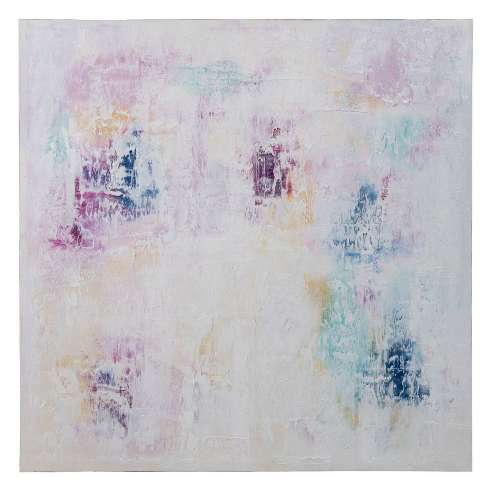 Toile Blanc Violet Abstrait 120 x 3,5 x 120 cm