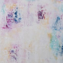 Canvas White Purple Abstract 120 x 3,5 x 120 cm