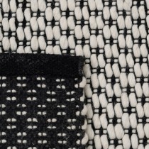 Carpet White Black 80 x 150 x 1 cm