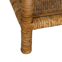 Beistelltisch Beige Kristall Rattan 50 x 50 x 45 cm