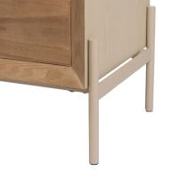 Anrichte AIKO Creme natürlich Eisen Holz MDF 148 x 38 x 66 cm