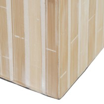 Kerzenschale Beige Bambus Holz MDF 10,5 x 10,5 x 10,5 cm