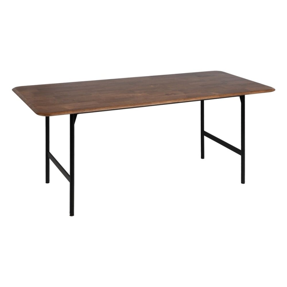 Dining Table LAGOM Black Natural Iron Rubber wood 180 x 80 x 76 cm