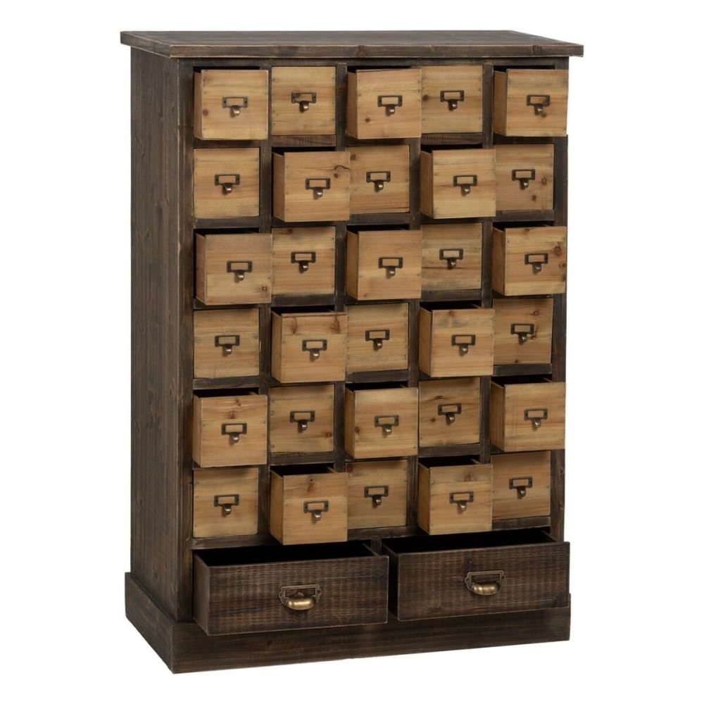 Chest of drawers Beige Grey Fir wood MDF Wood 80,5 x 35 x 115 cm