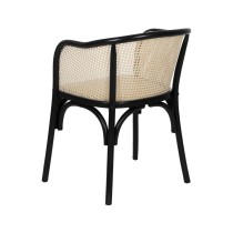 Dining Chair Black Natural 56 X 58 X 77 CM