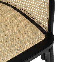 Dining Chair Black Natural 56 X 58 X 77 CM