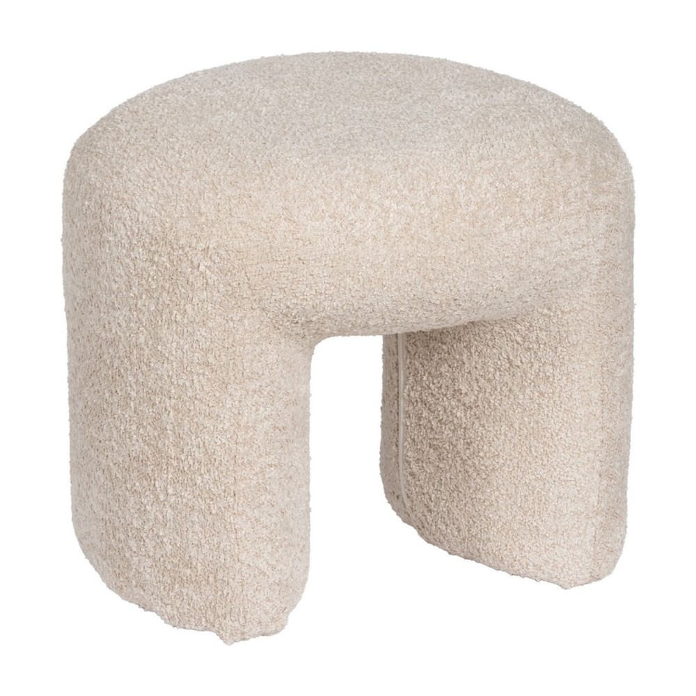 Pouf Beige Polyester 46 X 44 X 41 CM