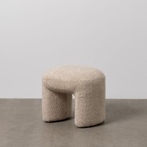 Pouffe Beige Polyester 46 X 44 X 41 CM