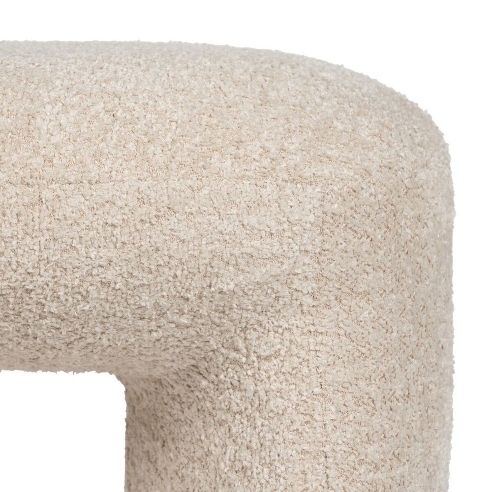 Pouf Beige Polyester 46 X 44 X 41 CM