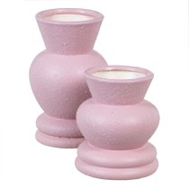 Vase Pink Ceramic 10,5 x 10,5 x 13 cm