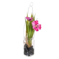 Decorative Plant Polyester Polyethylene Iron 7 x 7 x 18 cm