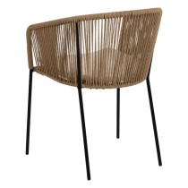 Dining Chair Black Natural Steel 55 X 54 X 79 CM