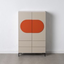 Sideboard NECTO Orange Taupe Iron MDF Wood 75 x 41,8 x 123 cm