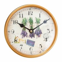 Horloge Murale Crème PVC Fer 16 x 16 x 17 cm