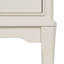 Table de Nuit Blanc Bois de pin Bois MDF 43 X 33 X 60 CM