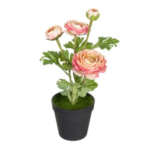 Decorative Plant Polyester Polyethylene Iron Flower 11 x 11 x 36 cm