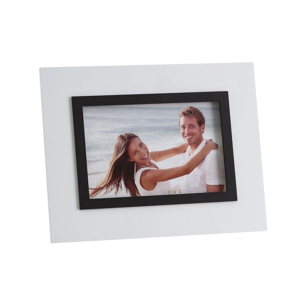 Photo frame White Black Crystal polystyrene 10 x 15 cm 22 X 1,5 X 17 CM