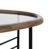 Centre Table Black Natural Crystal Iron Rubber wood 76 x 81 x 38 cm