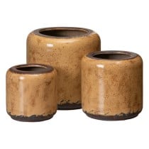 Planter Brown Ceramic 11,5 x 11,5 x 11,5 cm