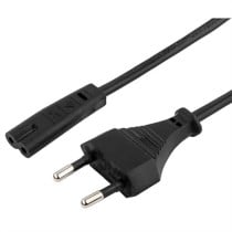 Power Cord GEMBIRD PC-184/2 (1,8 m) Black 1,8 m