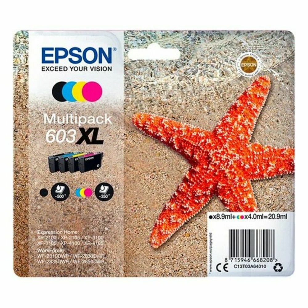 Cartouche d'encre originale Epson C13T03A64010 Multicouleur Noir