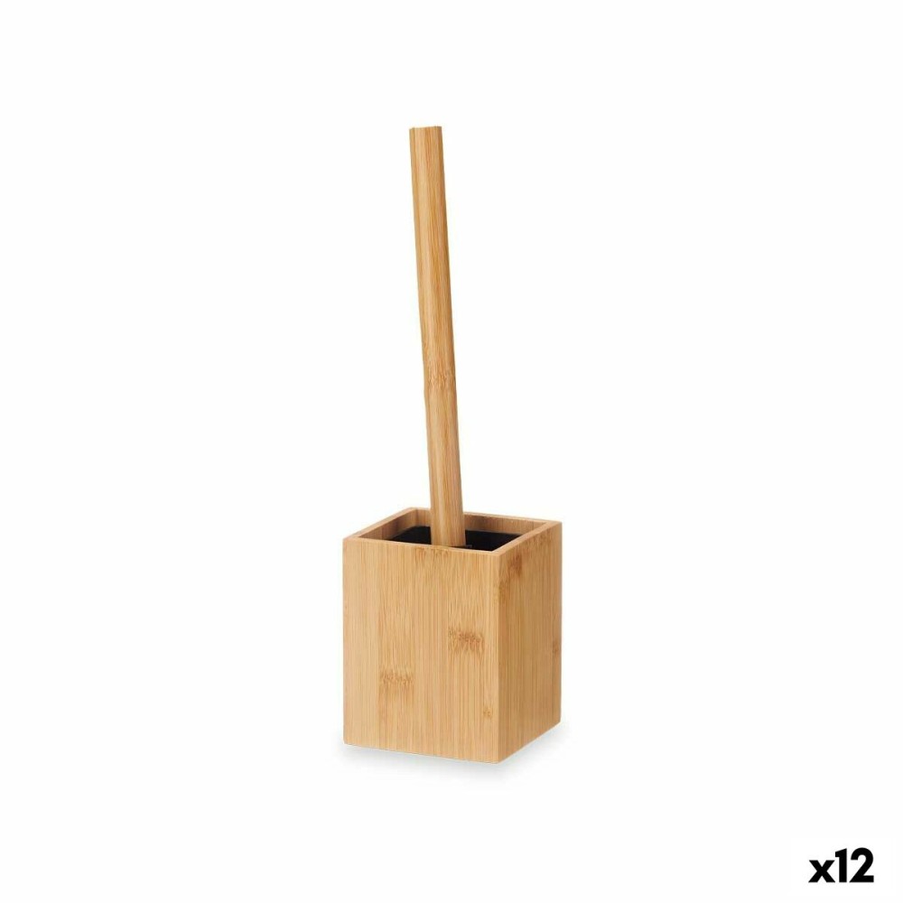 Brosse de salle de wc Bambou Plastique 10 x 36 x 10 cm (12 Unités)