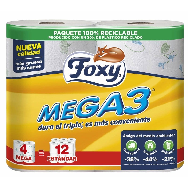 Toilet Roll Foxy Mega3 (4 Units)