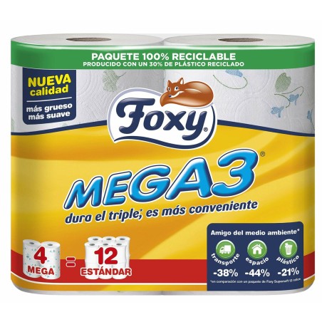 Toilettenpapierrollen Foxy Mega3 (4 Stück)