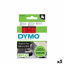 Thermotransfer-Farbband Dymo D1 40917 7 m Schwarz/Rot (5 Stück)