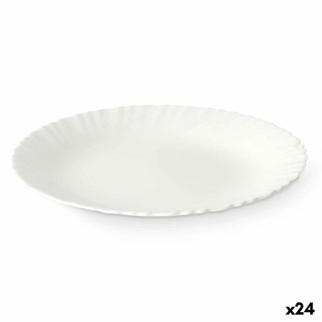 Flat Plate Vivalto LXP-95 White Opaline glass 24 x 2 x 24 cm (24 Units)