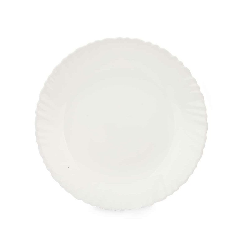 Flat Plate Vivalto LXP-95 White Opaline glass 24 x 2 x 24 cm (24 Units)