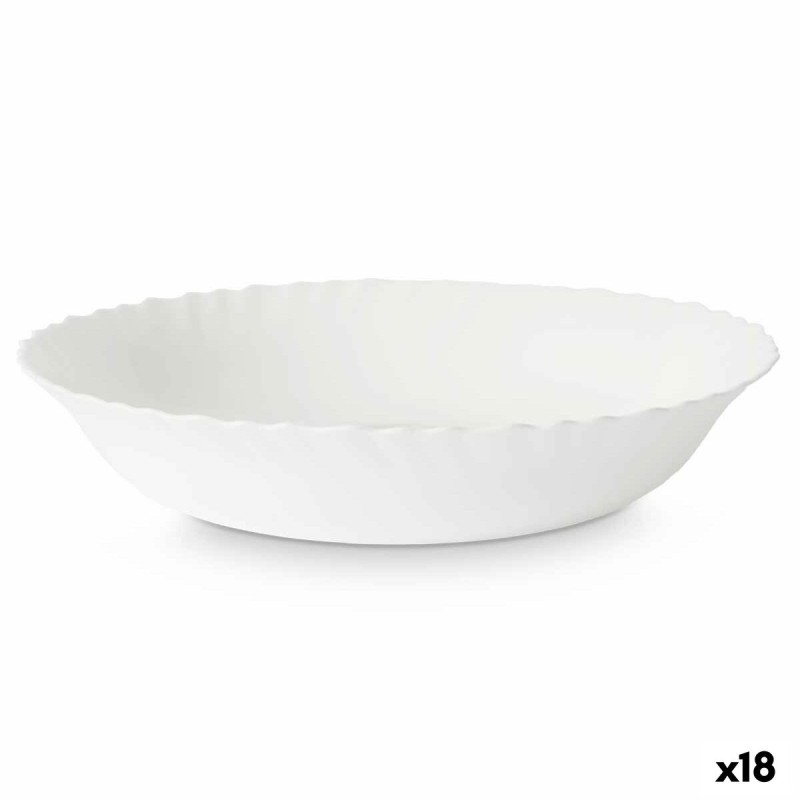 Salatschüssel Vivalto LQW-110 Weiß Opalglas 27,5 x 5,5 x 27,5 cm (18 Stück)