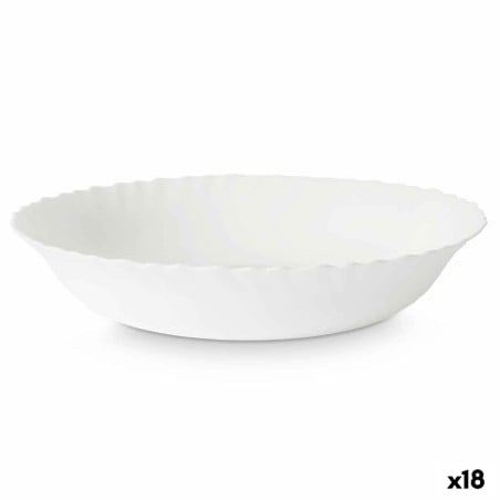 Saladier Blanc verre 27,5 x 5,5 x 27,5 cm (18 Unités)