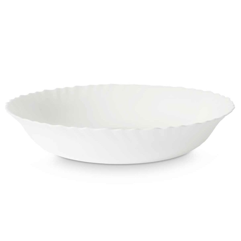 Salad Bowl Vivalto LQW-110 White Opaline glass 27,5 x 5,5 x 27,5 cm (18 Units)