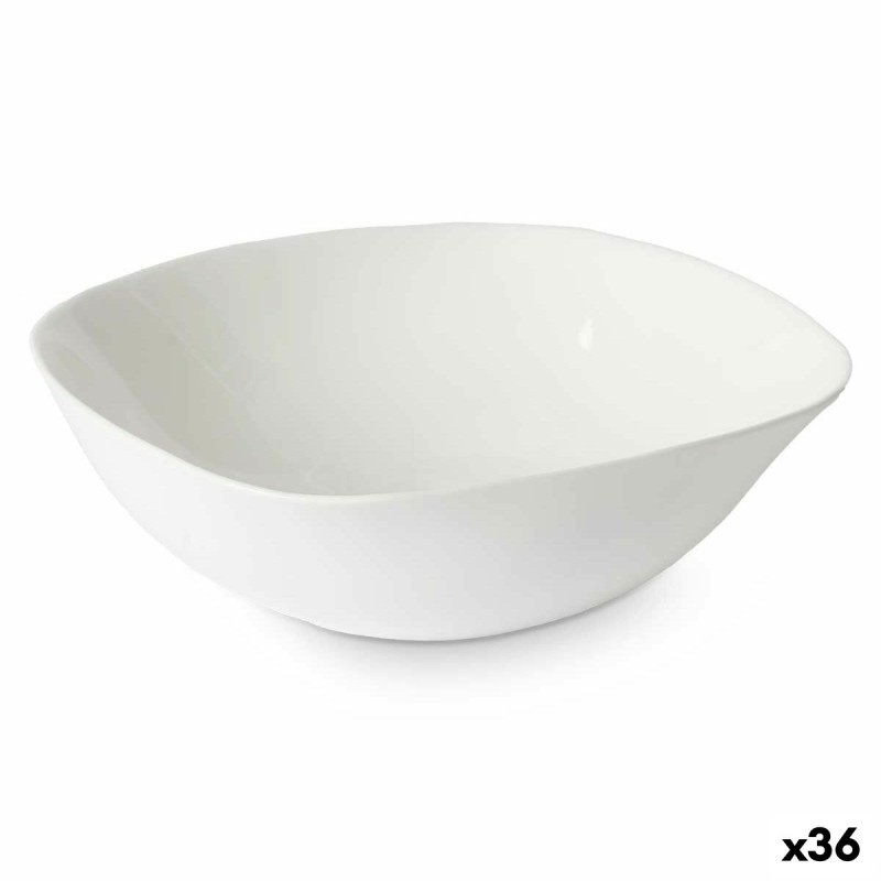 Bowl Vivalto LFW-75 White Opaline glass Squared 17,5 x 6 x 17,5 cm (36 Units)