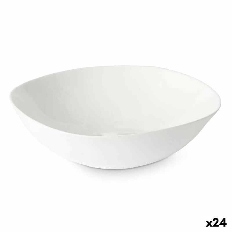 Bowl Vivalto LFW-90 White Opaline glass Squared 21,5 x 7 x 21,5 cm (24 Units)