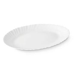 Plat à Gratin Blanc verre 34 x 2,5 x 25 cm (18 Unités)