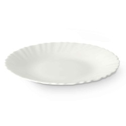 Dessert dish Vivalto LXP-75 White Opaline glass 19 x 2 x 19 cm (24 Units)