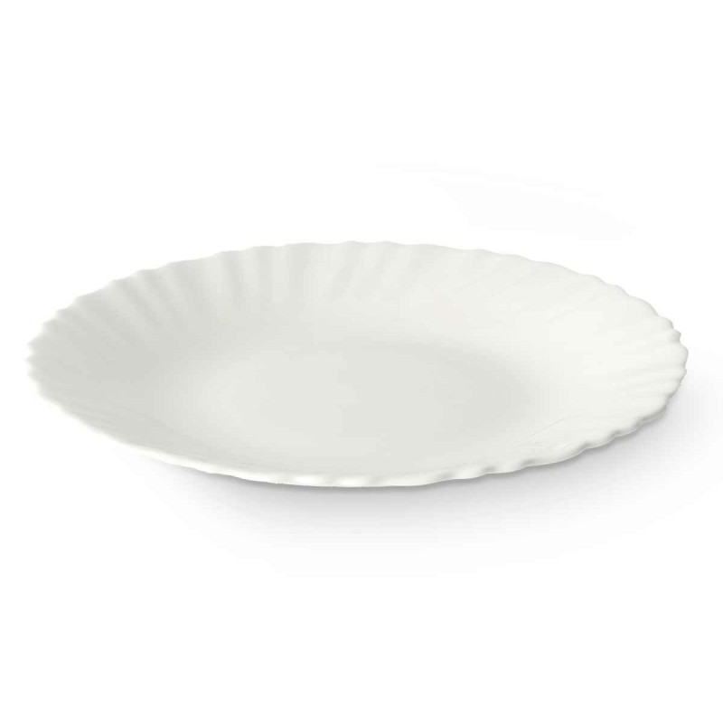 Dessert dish Vivalto LXP-75 White Opaline glass 19 x 2 x 19 cm (24 Units)