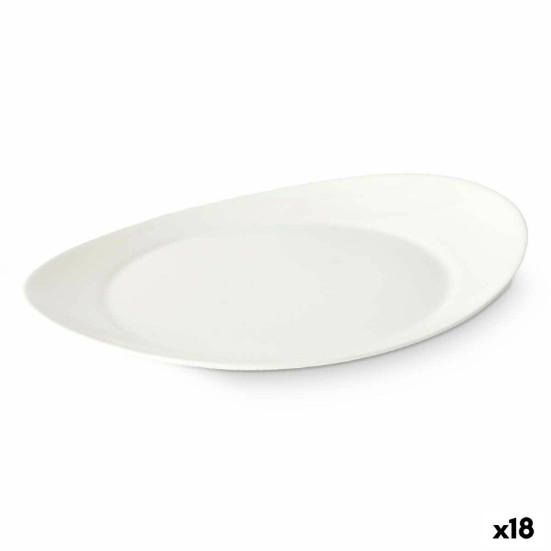 Assiette plate Vivalto LYBP-120 Blanc Verre opalin 30,5 x 3 x 26 cm (18 Unités)