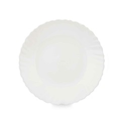 Dessert dish Vivalto LXP-75 White Opaline glass 19 x 2 x 19 cm (24 Units)